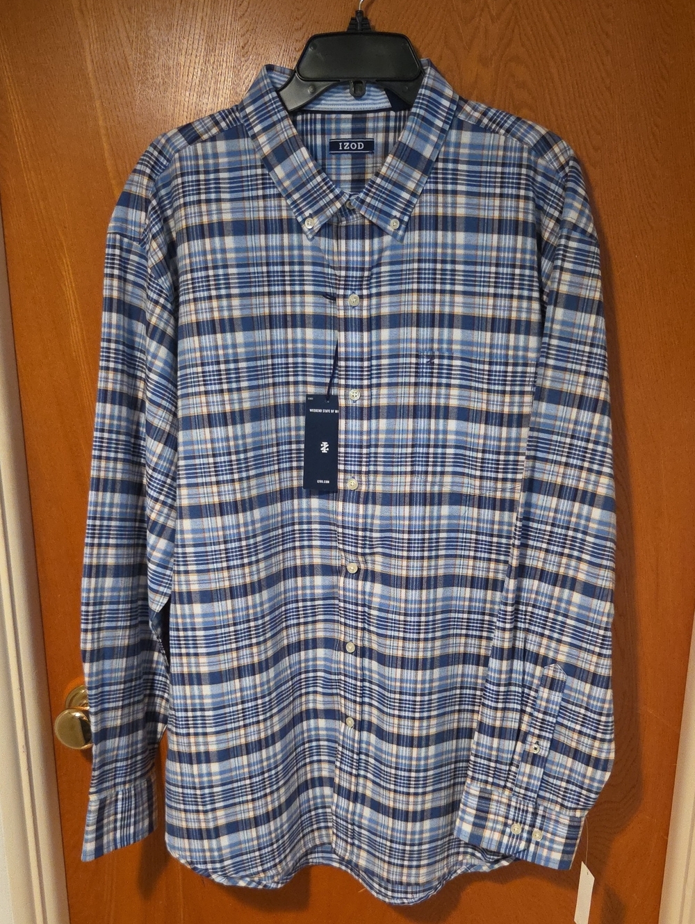 NWT " Izod" Long Sleeve Oxford Woven Men's Shirt Size XXL